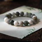 Fortune Jewel White Turquoise Picasso Jasper Green Calcite Blessing Bracelet