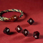 Fortune Jewel Chinese Zodiac Natal Buddha Small Leaf Red Sandalwood Red String Protection Bracelet