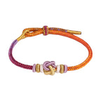 Fortune Jewel Colorful String Heart Knot Protection Braided Bracelet