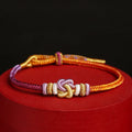 Fortune Jewel Colorful String Heart Knot Protection Braided Bracelet