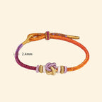 Fortune Jewel Colorful String Heart Knot Protection Braided Bracelet