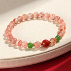 Fortune Jewel South Red Agate Butterfly Orchid Hetian Jade Luck Bracelet