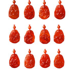 Fortune Jewel Chinese Zodiac Red Agate Calm Necklace Pendant