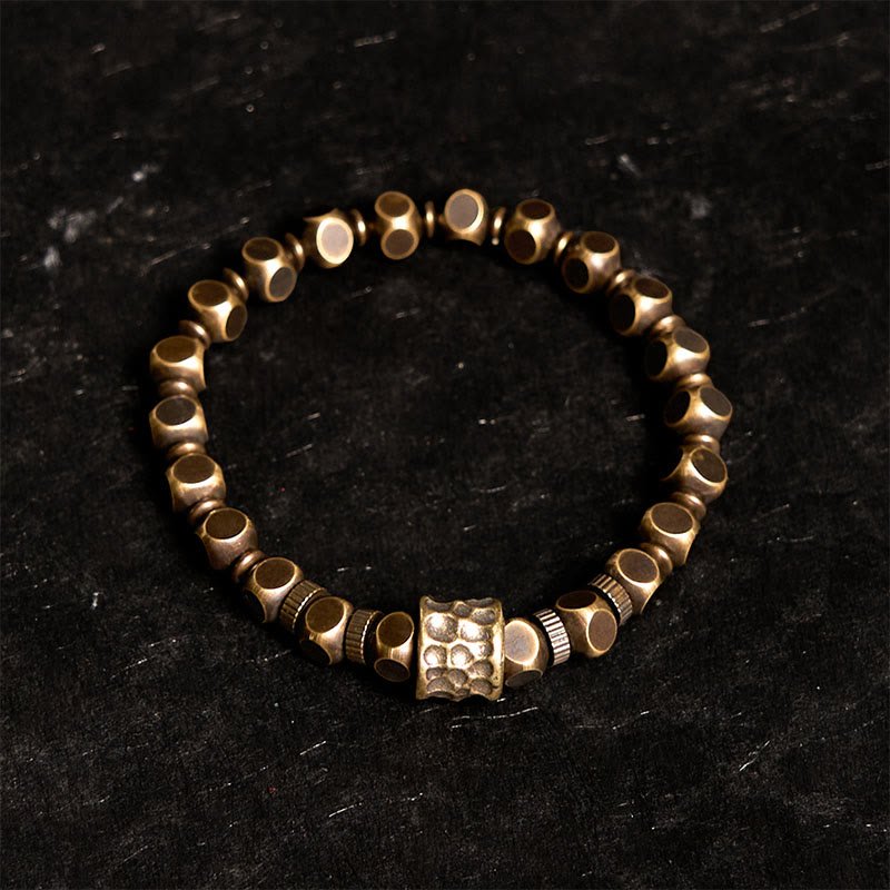 Fortune Jewel Copper Meteorite Pattern Balance Bracelet