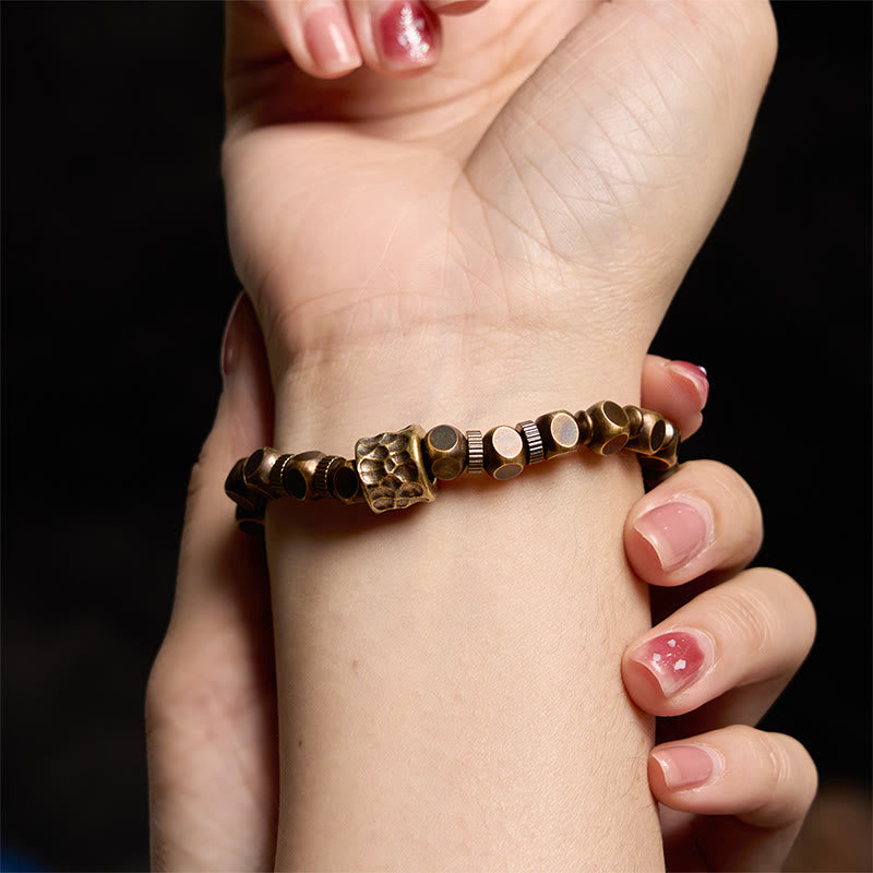 Fortune Jewel Copper Meteorite Pattern Balance Bracelet