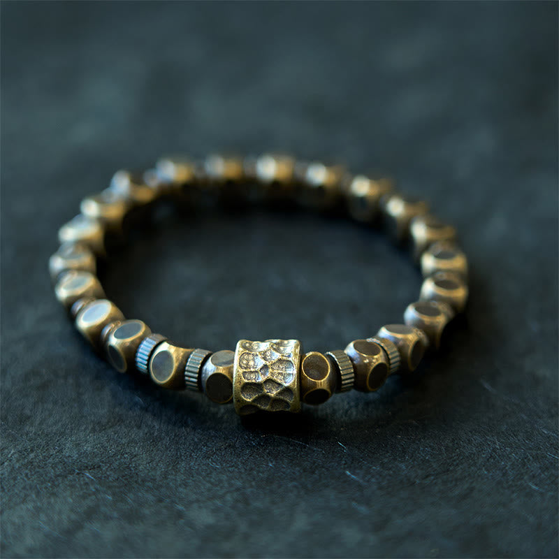 Fortune Jewel Copper Meteorite Pattern Balance Bracelet