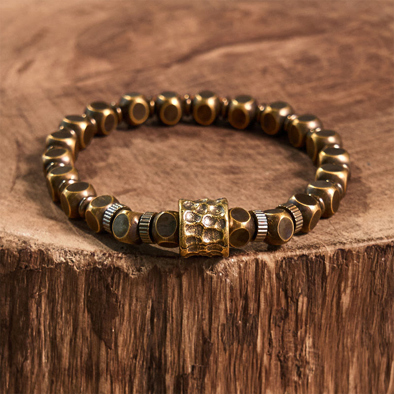 Fortune Jewel Copper Meteorite Pattern Balance Bracelet