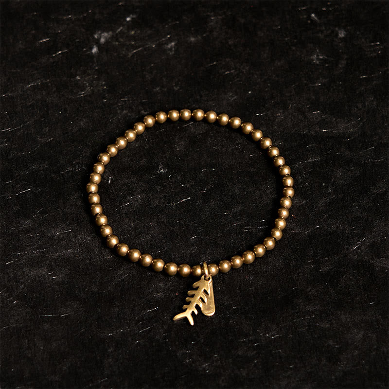Fortune Jewel Copper Fish Bone Healing Bracelet