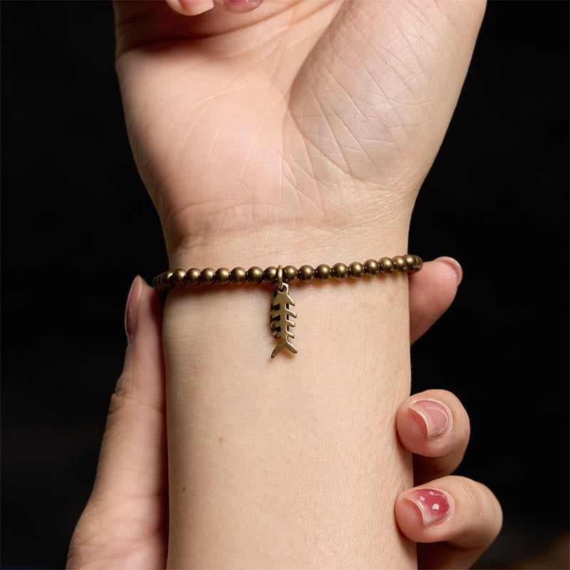 Fortune Jewel Copper Fish Bone Healing Bracelet