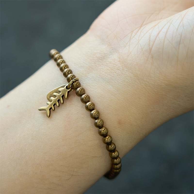Fortune Jewel Copper Fish Bone Healing Bracelet