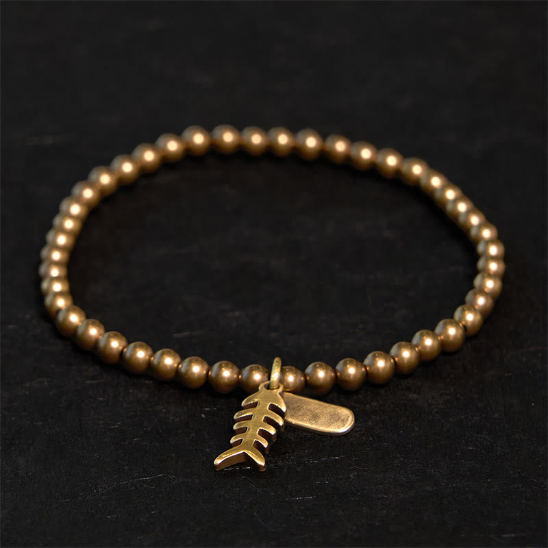 Fortune Jewel Copper Fish Bone Healing Bracelet