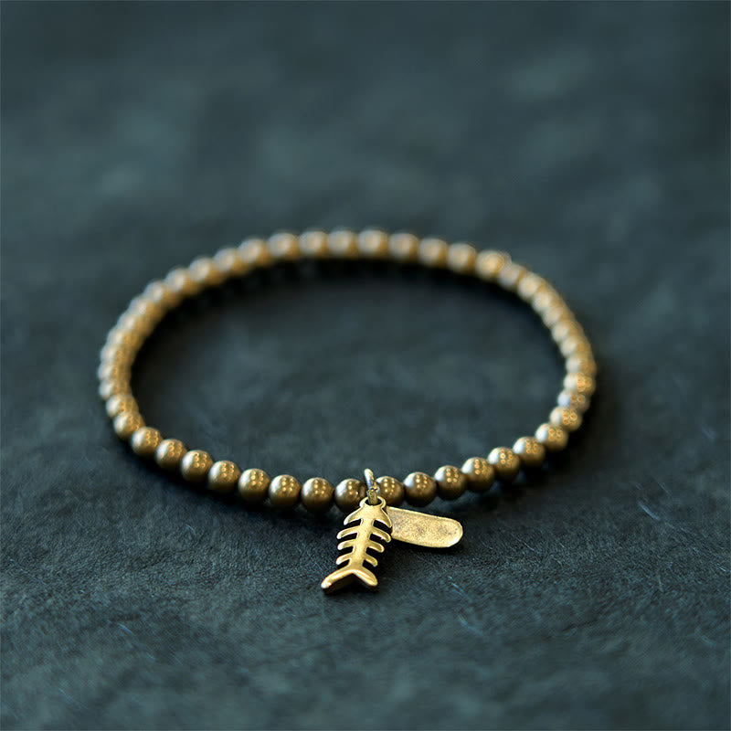 Fortune Jewel Copper Fish Bone Healing Bracelet
