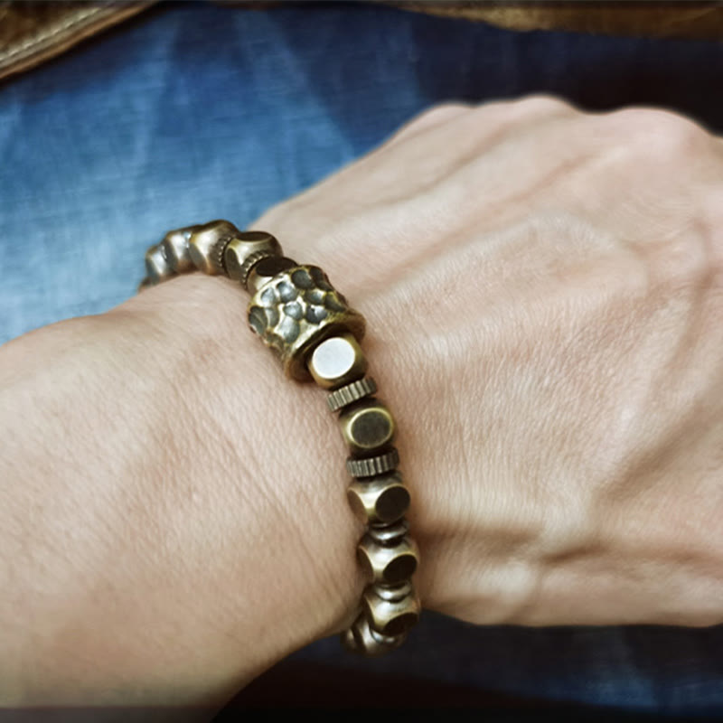 Fortune Jewel Copper Meteorite Pattern Balance Bracelet