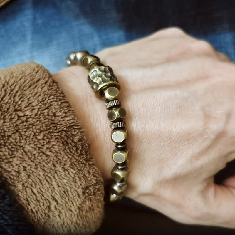 Fortune Jewel Copper Meteorite Pattern Balance Bracelet