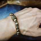Fortune Jewel Copper Meteorite Pattern Balance Bracelet