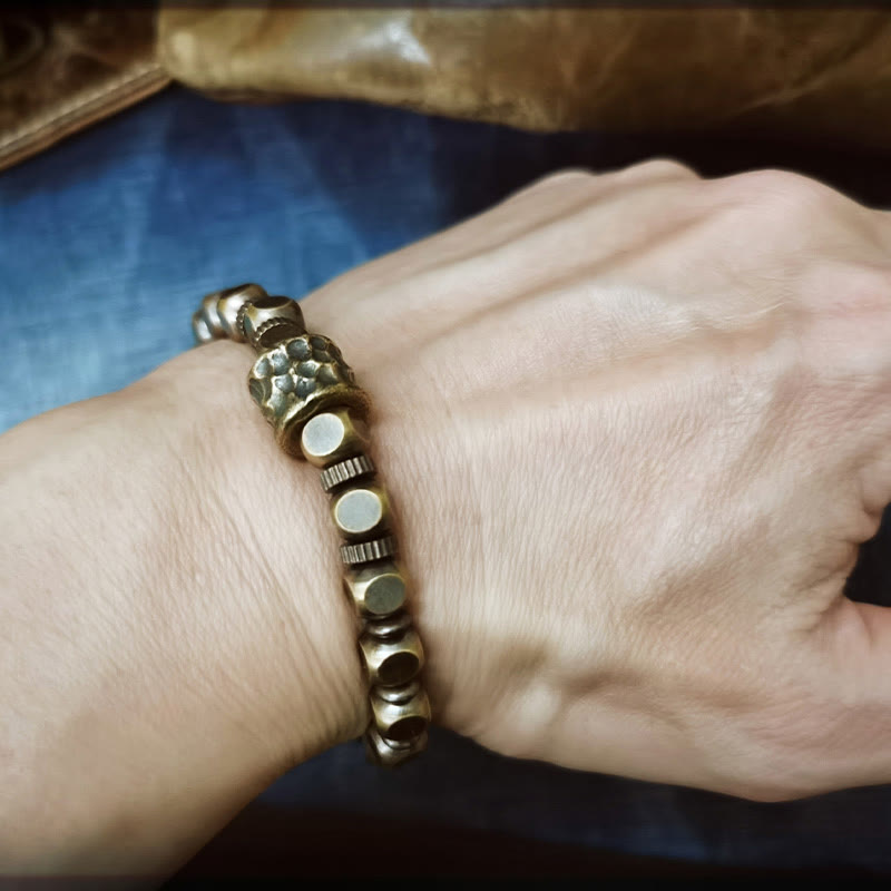 Fortune Jewel Copper Meteorite Pattern Balance Bracelet
