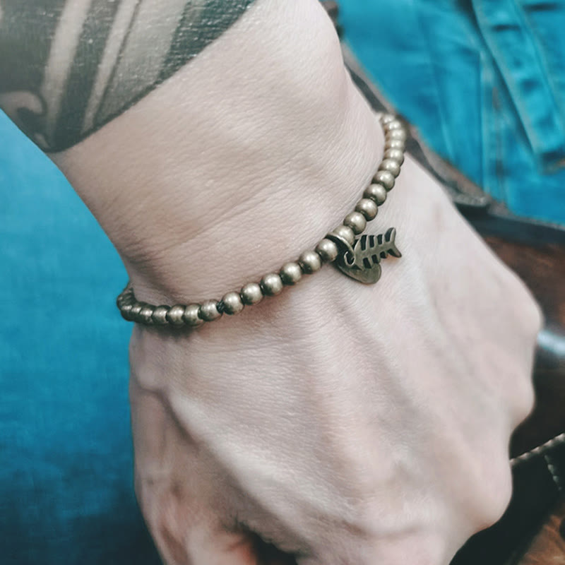 Fortune Jewel Copper Fish Bone Healing Bracelet