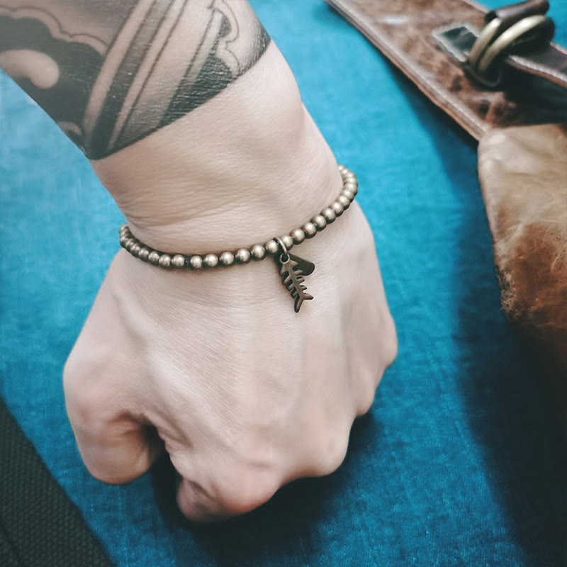 Fortune Jewel Copper Fish Bone Healing Bracelet
