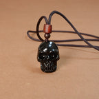 Fortune Jewel Black Obsidian String Skeleton Fulfilment Necklace Pendant