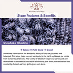Fortune Jewel Natural Silver Sheen Obsidian White Turquoise Grey Jasper Snowflake Obsidian Year Of The Snake Protection Bracelet