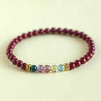 Fortune Jewel Cinnabar Aquamarine Citrine Strawberry Quartz Amethyst Malachite Blessing Bracelet