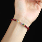 Fortune Jewel Cinnabar Aquamarine Citrine Strawberry Quartz Amethyst Malachite Blessing Bracelet