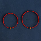 Fortune Jewel Natural Peach Wood Bead Ward Off Evil Spirits Braided Bracelet