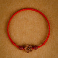 Fortune Jewel Peach Wood Small Peach Blossom Cinnabar Wealth String Bracelet Anklet