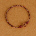 Fortune Jewel Peach Wood Small Peach Blossom Cinnabar Wealth String Bracelet Anklet