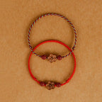 Fortune Jewel Peach Wood Small Peach Blossom Cinnabar Wealth String Bracelet Anklet