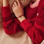 Fortune Jewel Handmade Cinnabar Round Peace Buckle Concentration Braided Bracelet