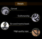 Fortune Jewel Natural Black Obsidian PiXiu Oval Pattern Strength Necklace Pendant