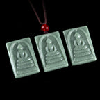 Fortune Jewel Formless Buddha Jade Square Amulet Prosperity String Necklace Pendant Fortune Jewel