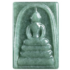 Fortune Jewel Formless Buddha Jade Square Amulet Prosperity String Necklace Pendant Fortune Jewel