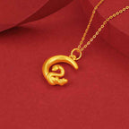 Fortune Jewel 999 Gold Moon Year Of The Snake Luck Necklace Pendant