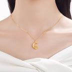 Fortune Jewel 999 Gold Moon Year Of The Snake Luck Necklace Pendant - Fortune Jewel