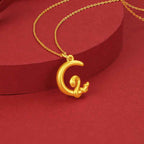 Fortune Jewel 999 Gold Moon Year Of The Snake Luck Necklace Pendant