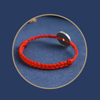 Fortune Jewel 925 Sterling Silver Coin Protection Braided Bracelet Anklet