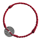 Fortune Jewel 925 Sterling Silver Coin Protection Braided Bracelet Anklet