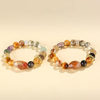 Fortune Jewel Super Seven Crystal Topaz Obsidian Tiger Eye Positivity Bracelet