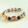Fortune Jewel Super Seven Crystal Topaz Obsidian Tiger Eye Positivity Bracelet