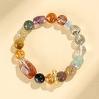 Fortune Jewel Super Seven Crystal Topaz Obsidian Tiger Eye Positivity Bracelet