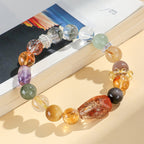 Fortune Jewel Super Seven Crystal Topaz Obsidian Tiger Eye Positivity Bracelet