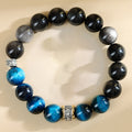 Fortune Jewel Blue Tiger Eye Silver Sheen Obsidian Strength Bracelet