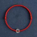 Fortune Jewel 925 Sterling Silver Five Emperor Coins Red String Protection Luck Braided Bracelet Anklet