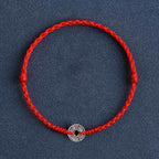 Fortune Jewel 925 Sterling Silver Five Emperor Coins Red String Protection Luck Braided Bracelet Anklet