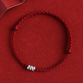 Fortune Jewel 925 Sterling Silver Beads Protection Luck Braided Bracelet Anklet