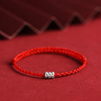 Fortune Jewel 925 Sterling Silver Beads Protection Luck Braided Bracelet Anklet