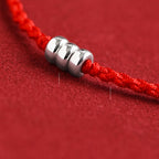 Fortune Jewel 925 Sterling Silver Beads Protection Luck Braided Bracelet Anklet