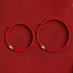 Fortune Jewel 925 Sterling Silver Beads Protection Luck Braided Bracelet Anklet